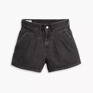 High-Waist Black Denim Women’s Shorts